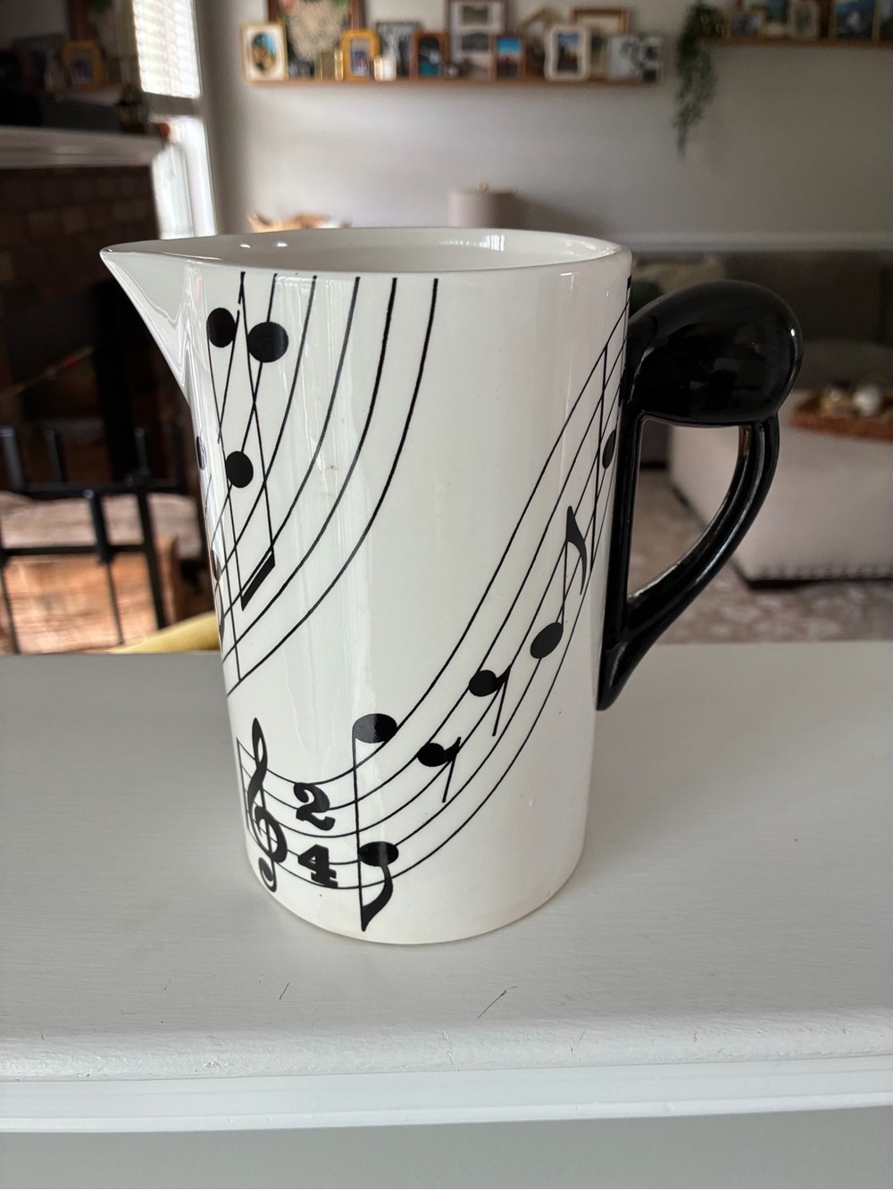 Vintage Shafford Original Musical Note Pitcher, marked Shafford Original